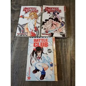 Tokyopop Manga Vintage Battle Vixens Volume 4 & 10 Battle Club Volumes 2 Books